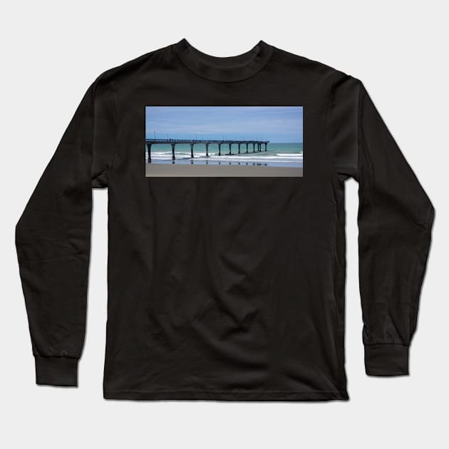 New Brighton Pier. Long Sleeve T-Shirt by sma1050